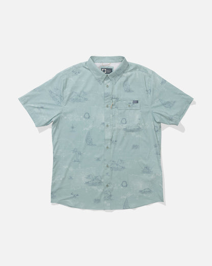 Salty Crew FLAGSHIP UV BUTTON UP - Jade
