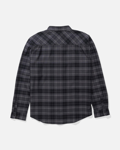 Salty Crew FATHOM LS TECH FLANNEL - Black Grey