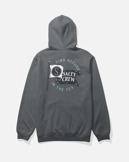 Salty Crew WAVEY ZIP FLEECE - Charcoal