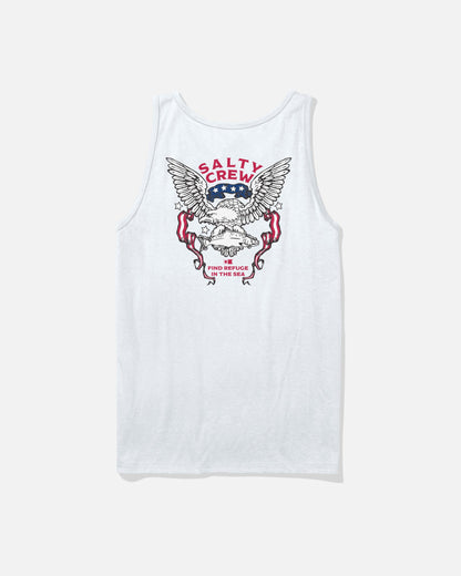 Salty Crew AMERICAN TALON TANK - White