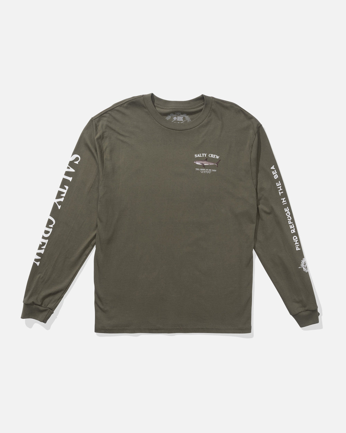 Salty Crew BRUCE LS TEE - Dusty Olive