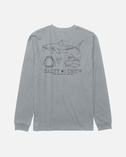 Salty Crew GREAT WHITE LS TEE - Quarry