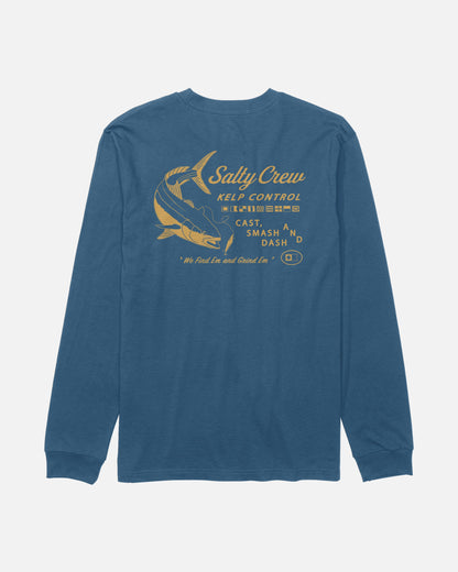 Salty Crew KELP CONTROL LS TEE - Cast Blue