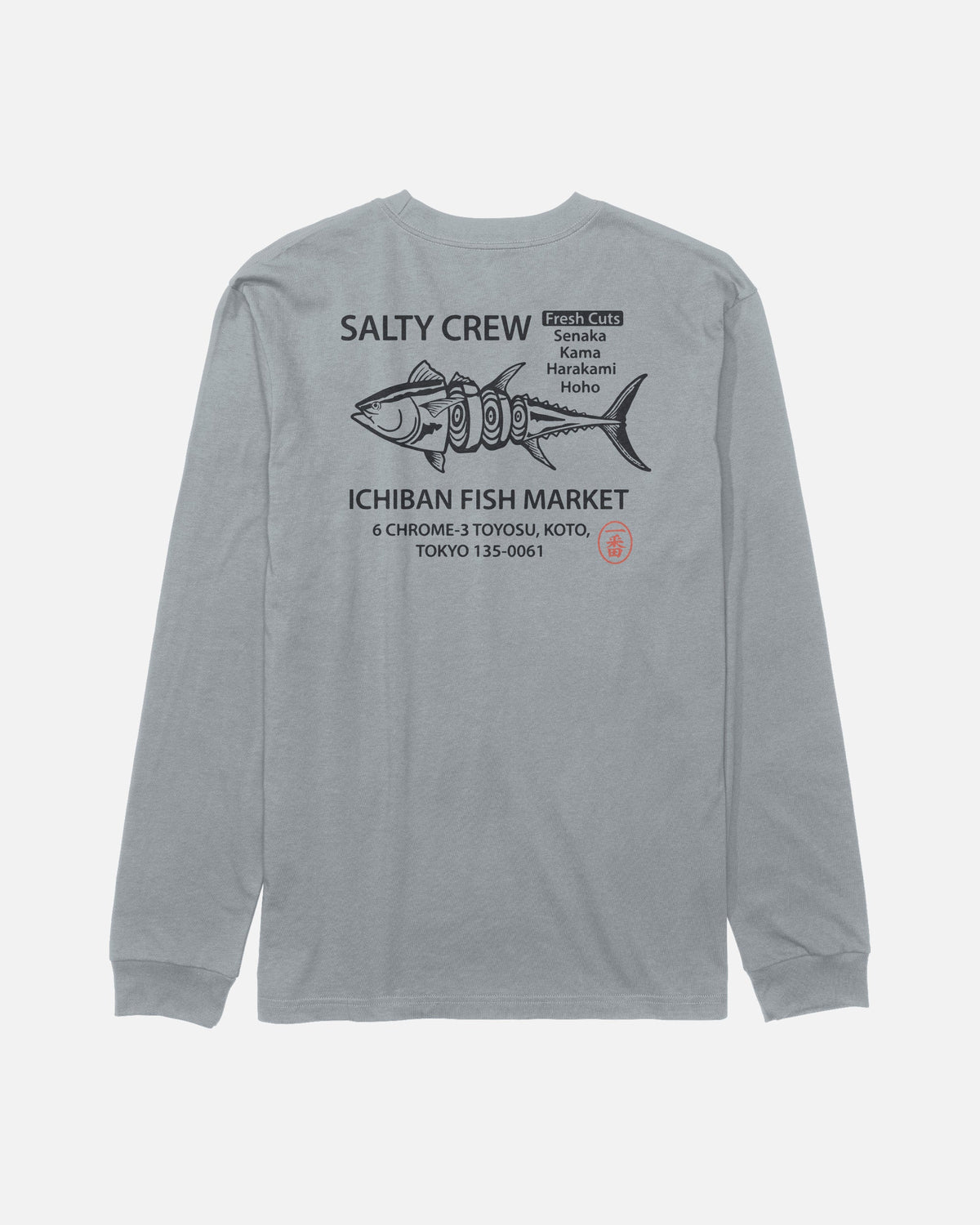Salty Crew ICHIBAN LS TEE - Quarry