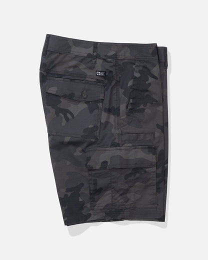 Salty Crew TRANSOM CARGO SHORT - Black Camo