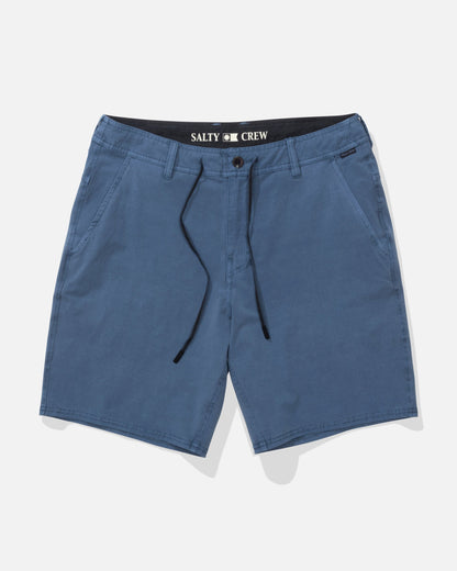 Salty Crew TRANSOM OVERDYE SHORT - Mid Blue