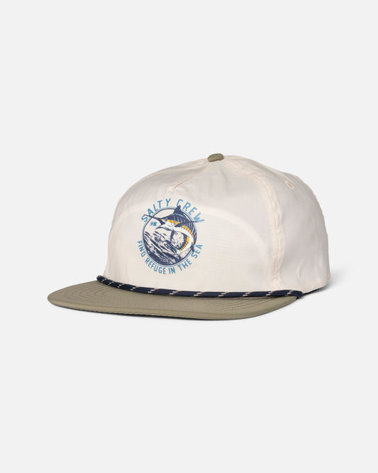Salty Crew BOW LINE SNAPBACK - Off White Fern
