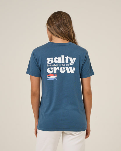 Salty Crew AMERICAN CATCH BF TEE - Midnight Navy