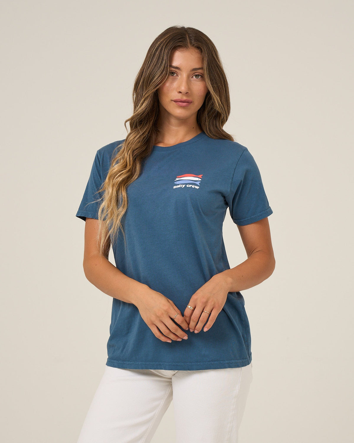 Salty Crew AMERICAN CATCH BF TEE - Midnight Navy