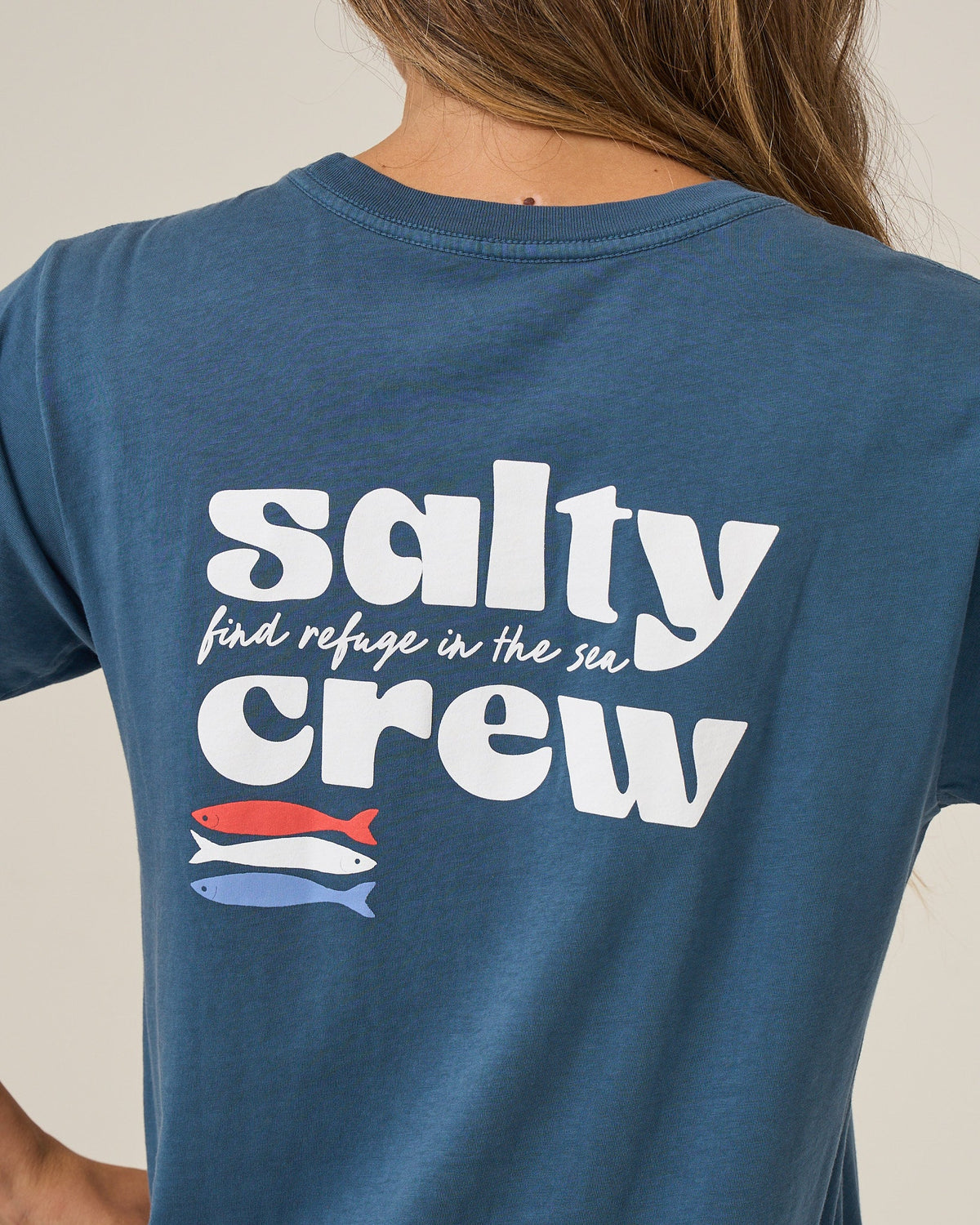 Salty Crew AMERICAN CATCH BF TEE - Midnight Navy