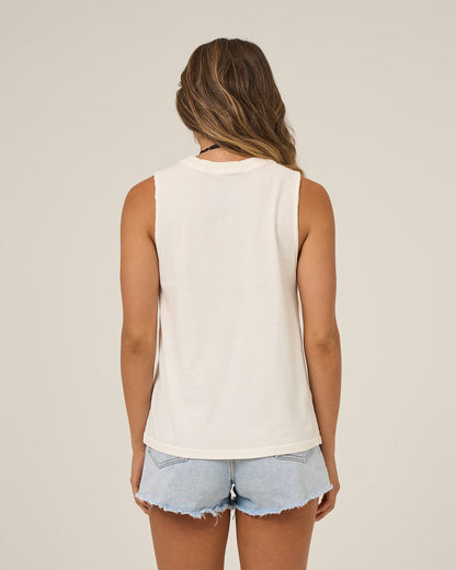 Salty Crew OMBRE WAVE MUSCLE TANK - Off White