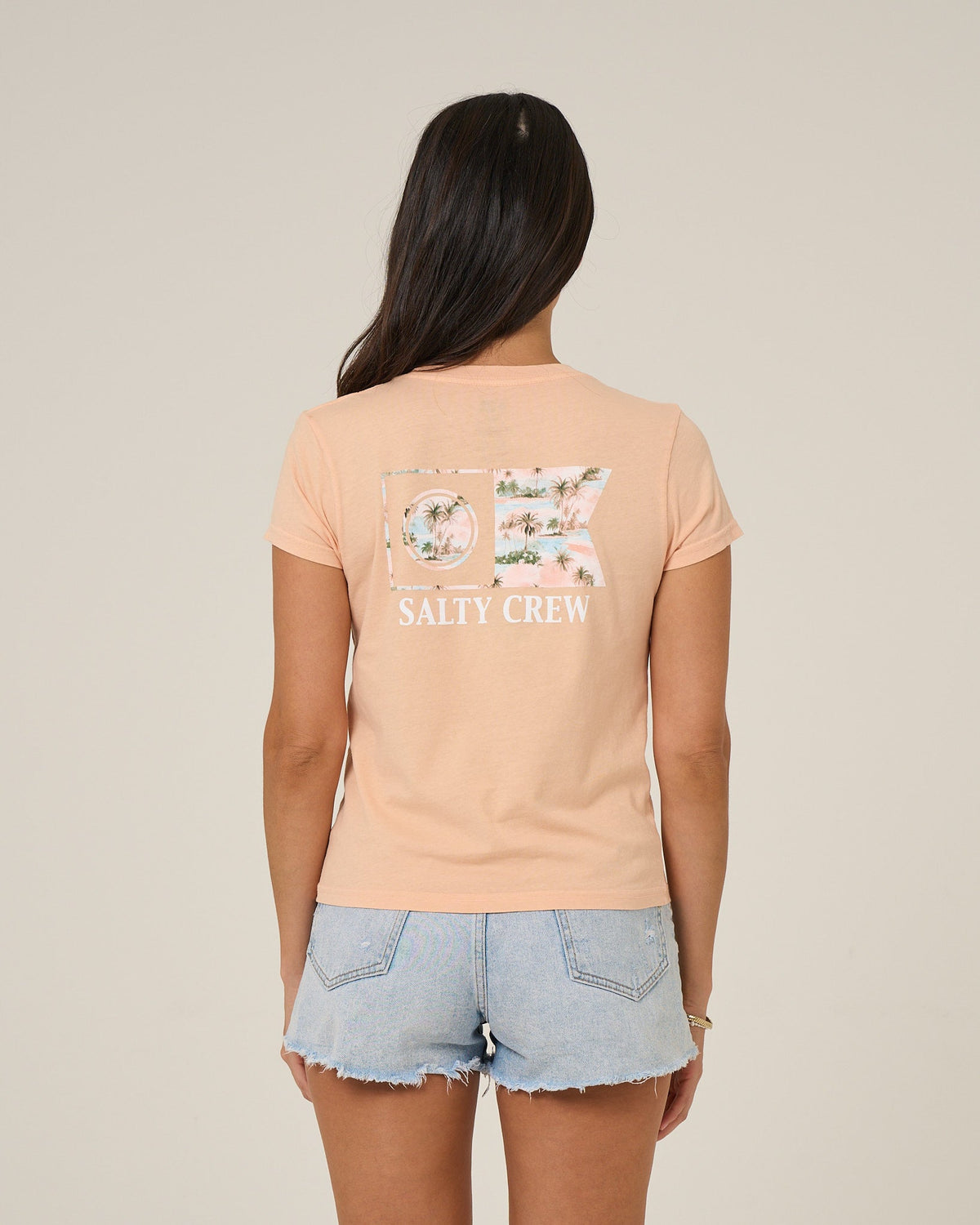 Salty Crew FLAGSHIP FILL MODERN TEE - Apricot