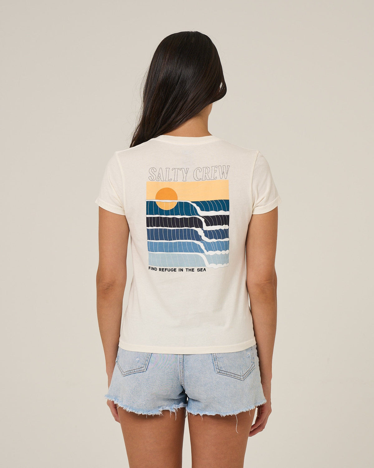 Salty Crew RETRO WAVE MODERN TEE - Off White