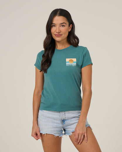 Salty Crew RETRO WAVE MODERN TEE - Teal