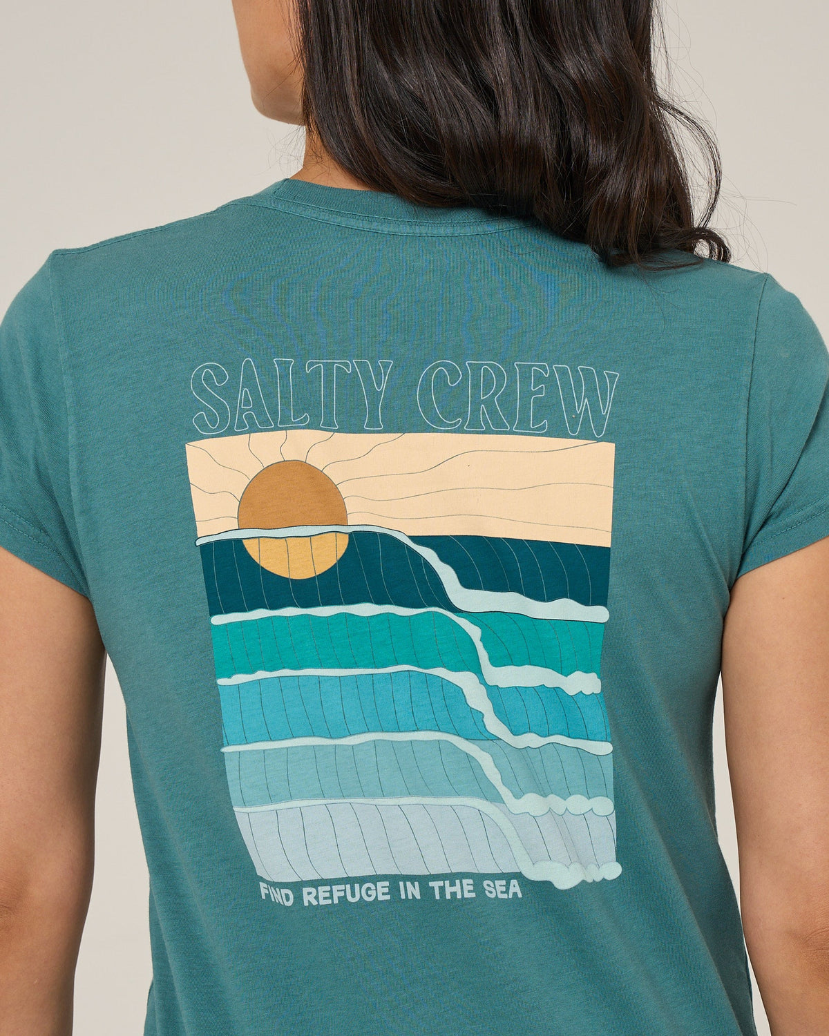 Salty Crew RETRO WAVE MODERN TEE - Teal