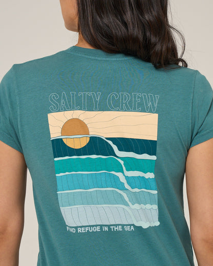 Salty Crew RETRO WAVE MODERN TEE - Teal