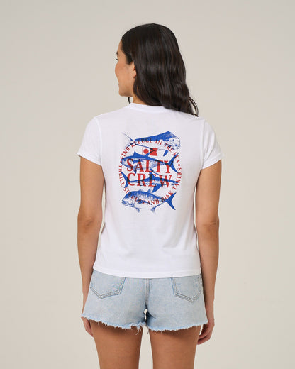 Salty Crew OVERLAY MODERN TEE - White