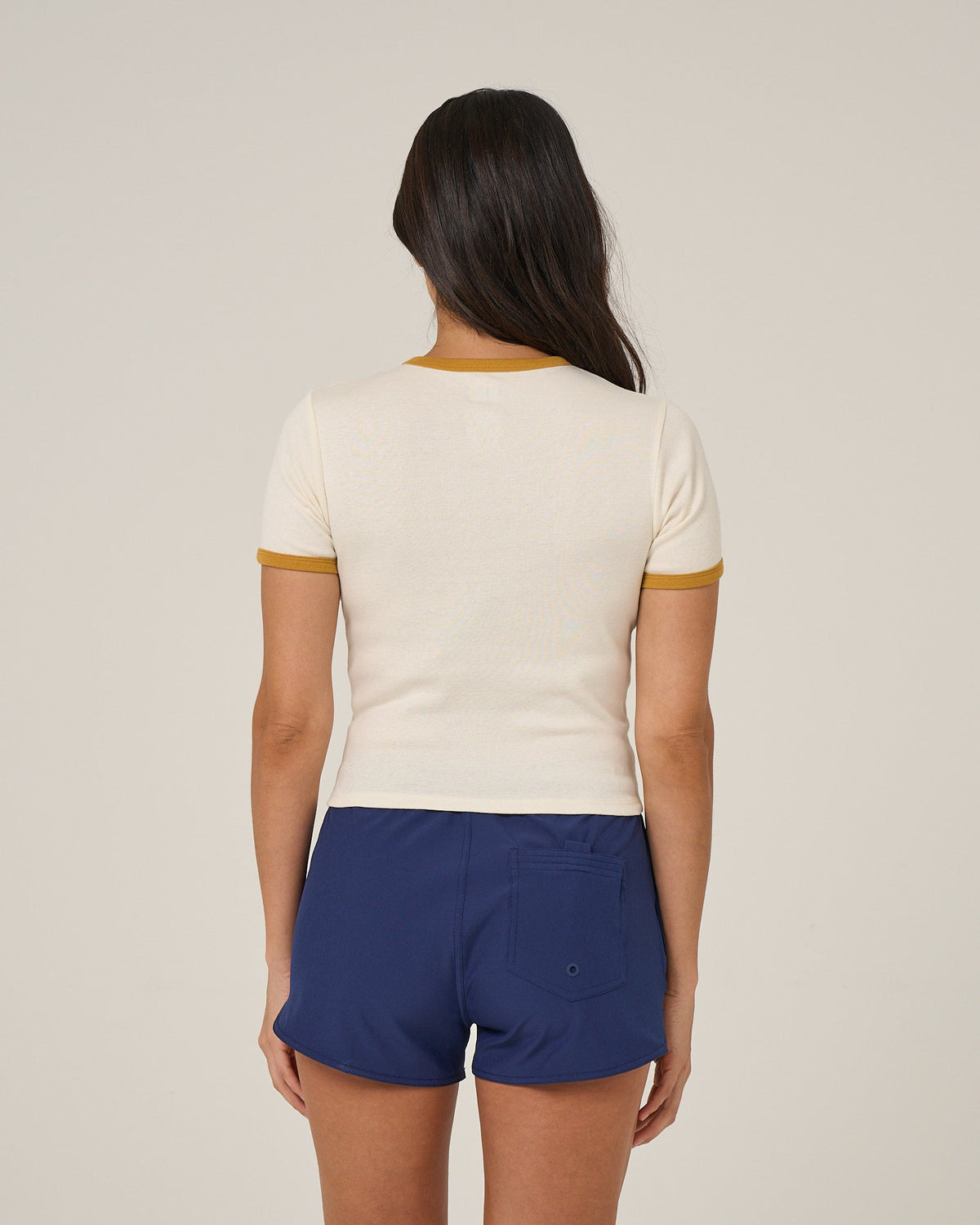 Salty Crew FISHING CLUB RINGER TEE - Off White