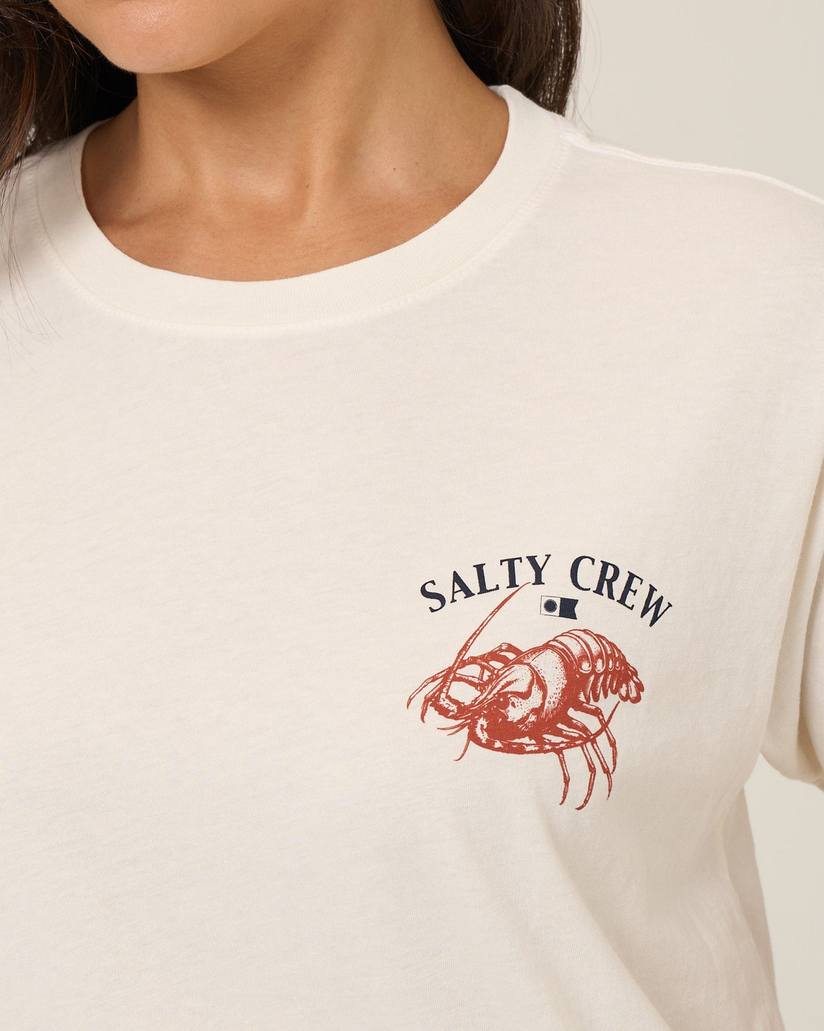 Salty Crew AMERICAN CATCH BF TEE - Off White
