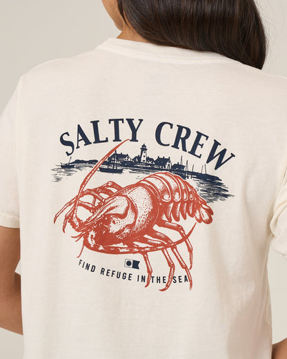 Salty Crew AMERICAN CATCH BF TEE - Off White