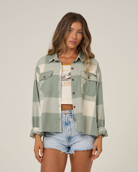 Salty Crew NOMAD FLANNEL - Slate Grey