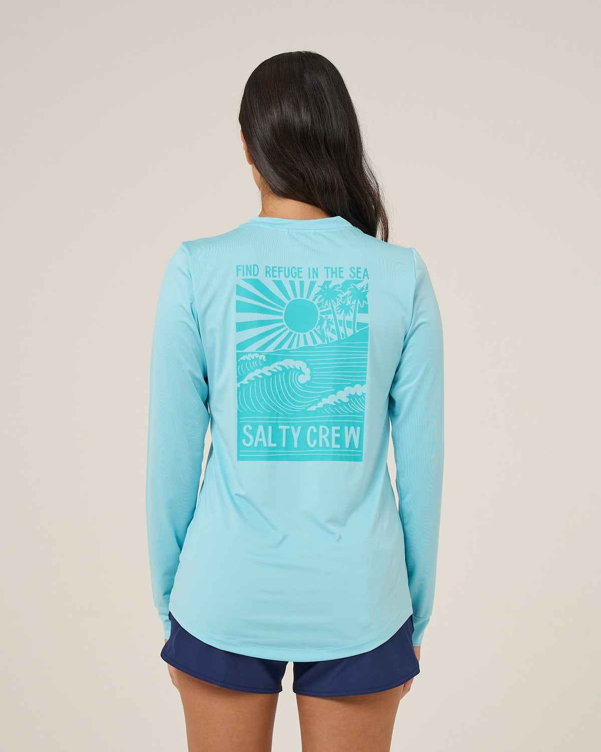 Salty Crew RISE AND SMILE SUNSHIRT - Aquamarine