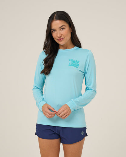 Salty Crew RISE AND SMILE SUNSHIRT - Aquamarine
