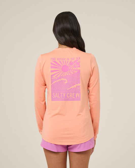 Salty Crew RISE AND SMILE SUNSHIRT - Papaya