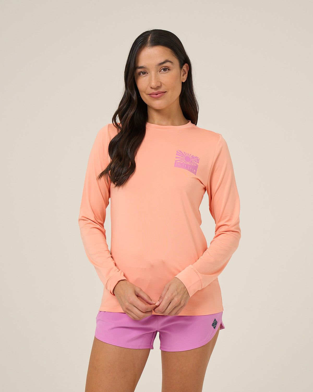 Salty Crew RISE AND SMILE SUNSHIRT - Papaya