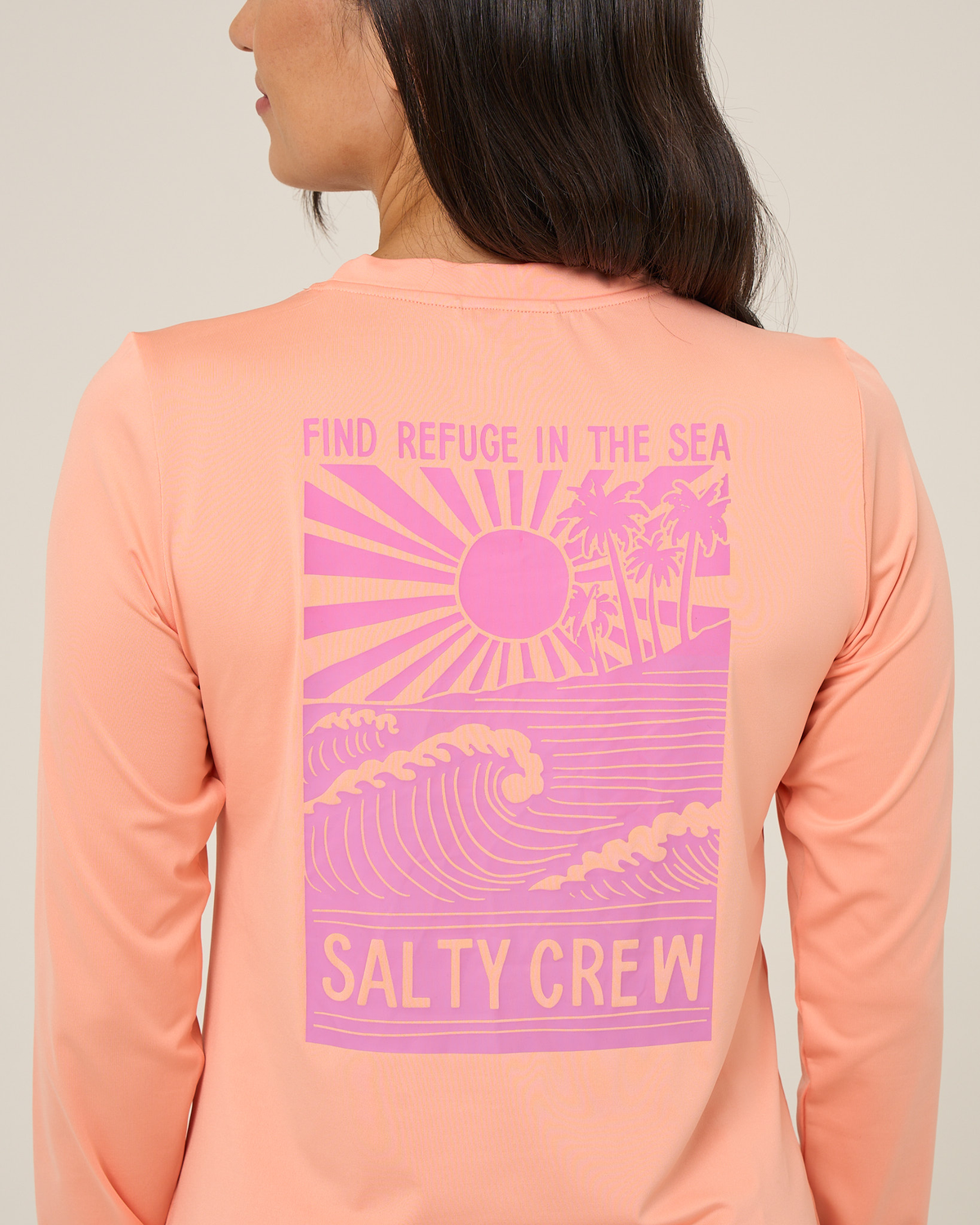 Salty Crew RISE AND SMILE SUNSHIRT - Papaya