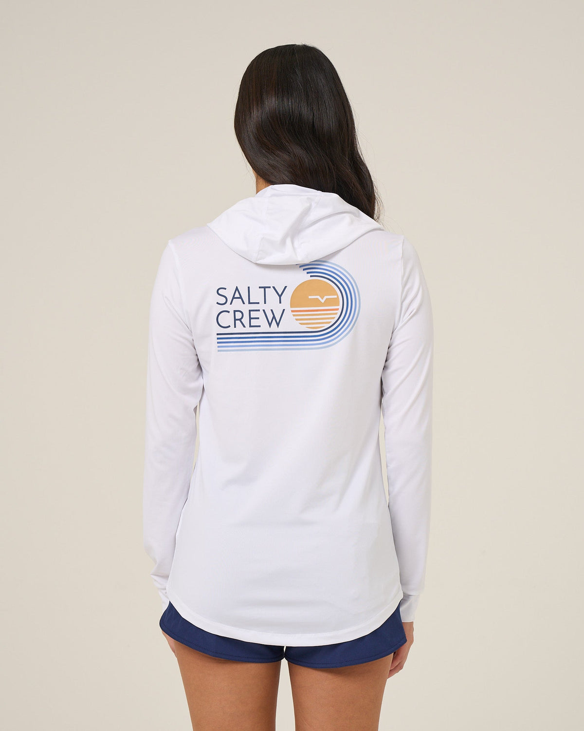 Salty Crew OMBRE WAVE HOOD SUNSHIRT - White