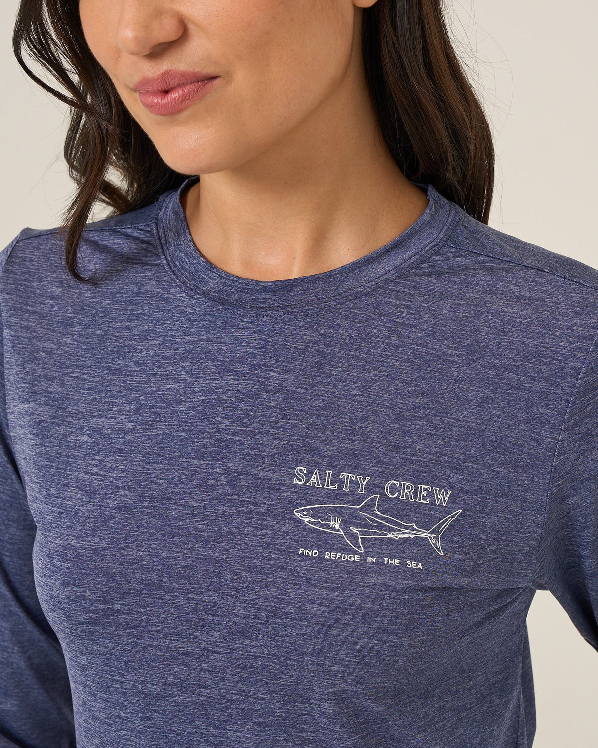 Salty Crew SHARK ANATOMY SUNSHIRT - Bright Navy