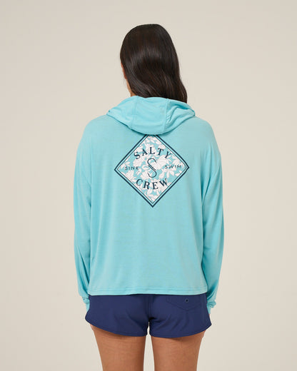Salty Crew TIPPET FILL TECH HOODY - AQUAMARINE