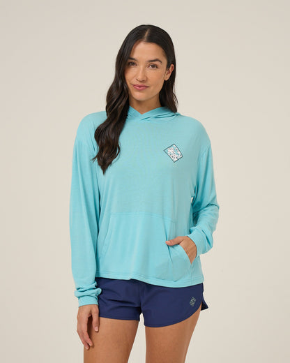 Salty Crew TIPPET FILL TECH HOODY - AQUAMARINE