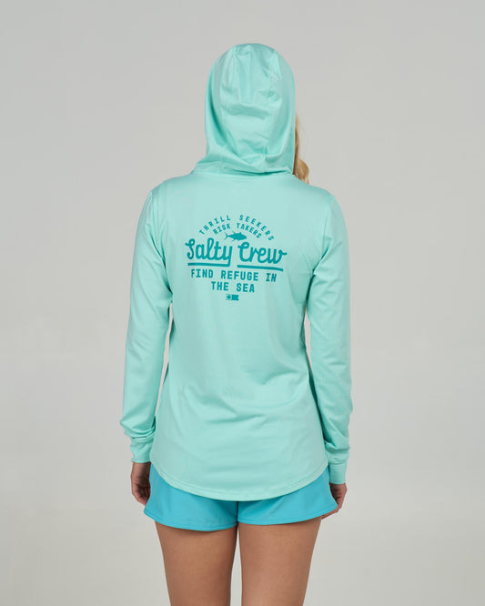 Salty Crew SCRIPTED HOODED SUNSHIRT - Mint