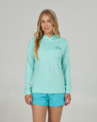 Salty Crew SCRIPTED HOODED SUNSHIRT - Mint