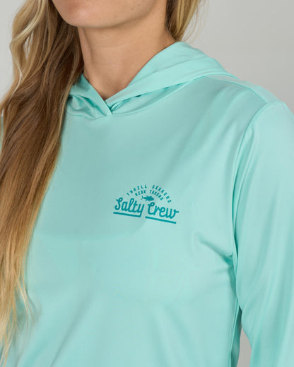 Salty Crew SCRIPTED HOODED SUNSHIRT - Mint