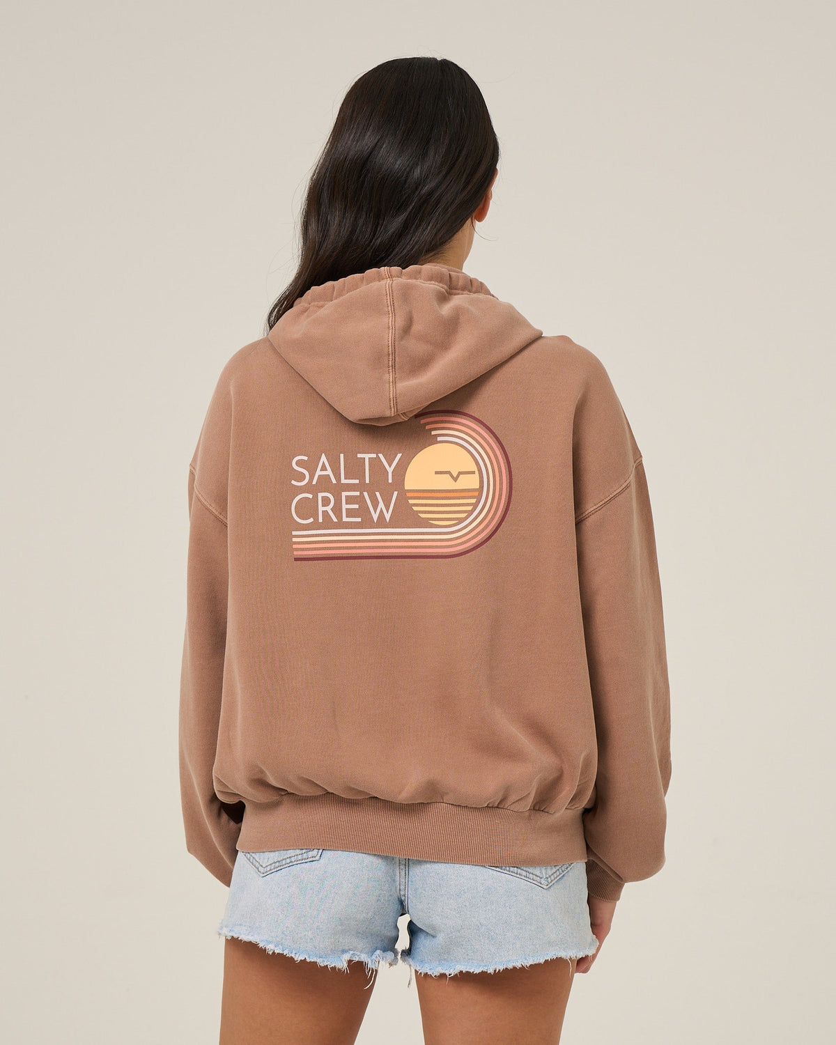 Salty Crew OMBRE WAVE HOODED ZIP - Mocha