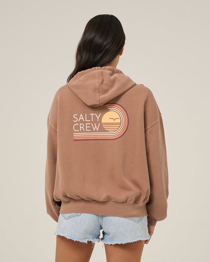 Salty Crew OMBRE WAVE HOODED ZIP - Mocha