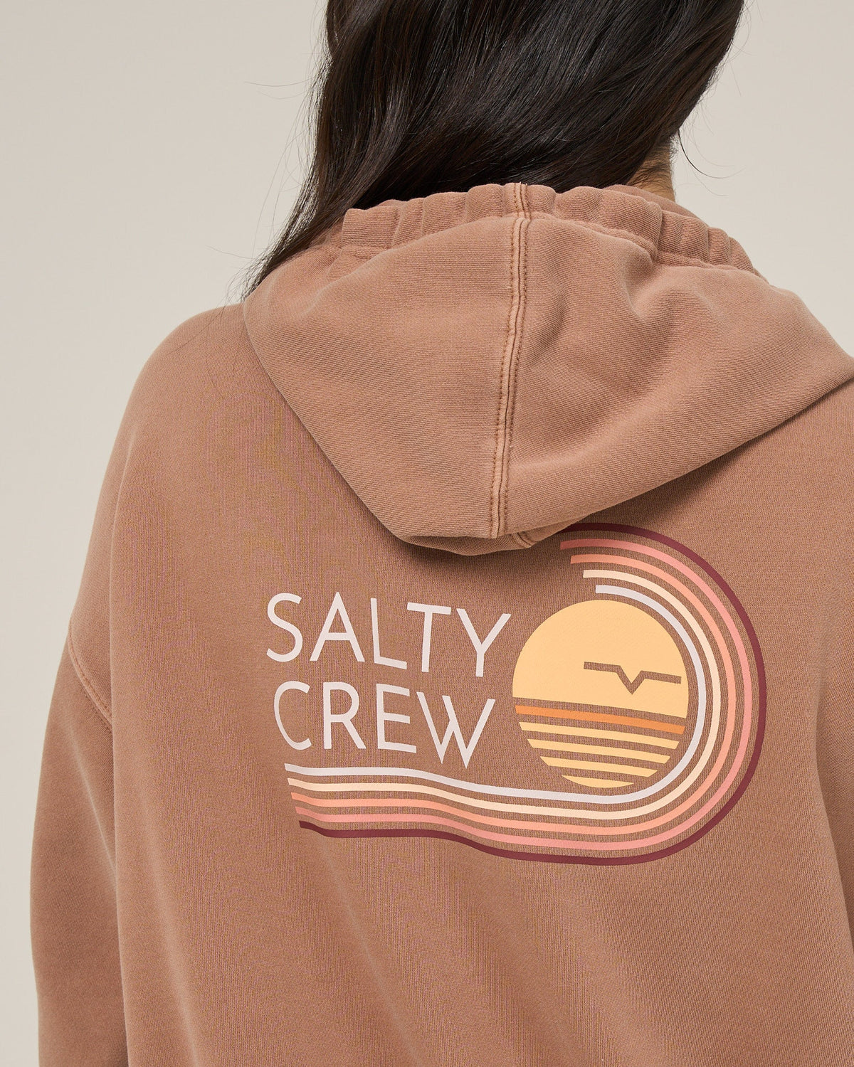 Salty Crew OMBRE WAVE HOODED ZIP - Mocha