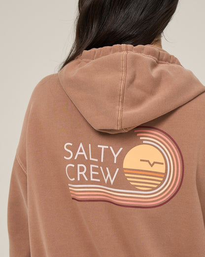 Salty Crew OMBRE WAVE HOODED ZIP - Mocha