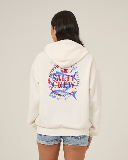 Salty Crew OVERLAY HOODIE - Off White