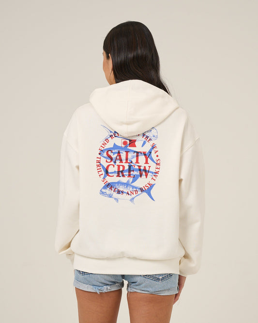 Salty Crew OVERLAY HOODIE - Off White