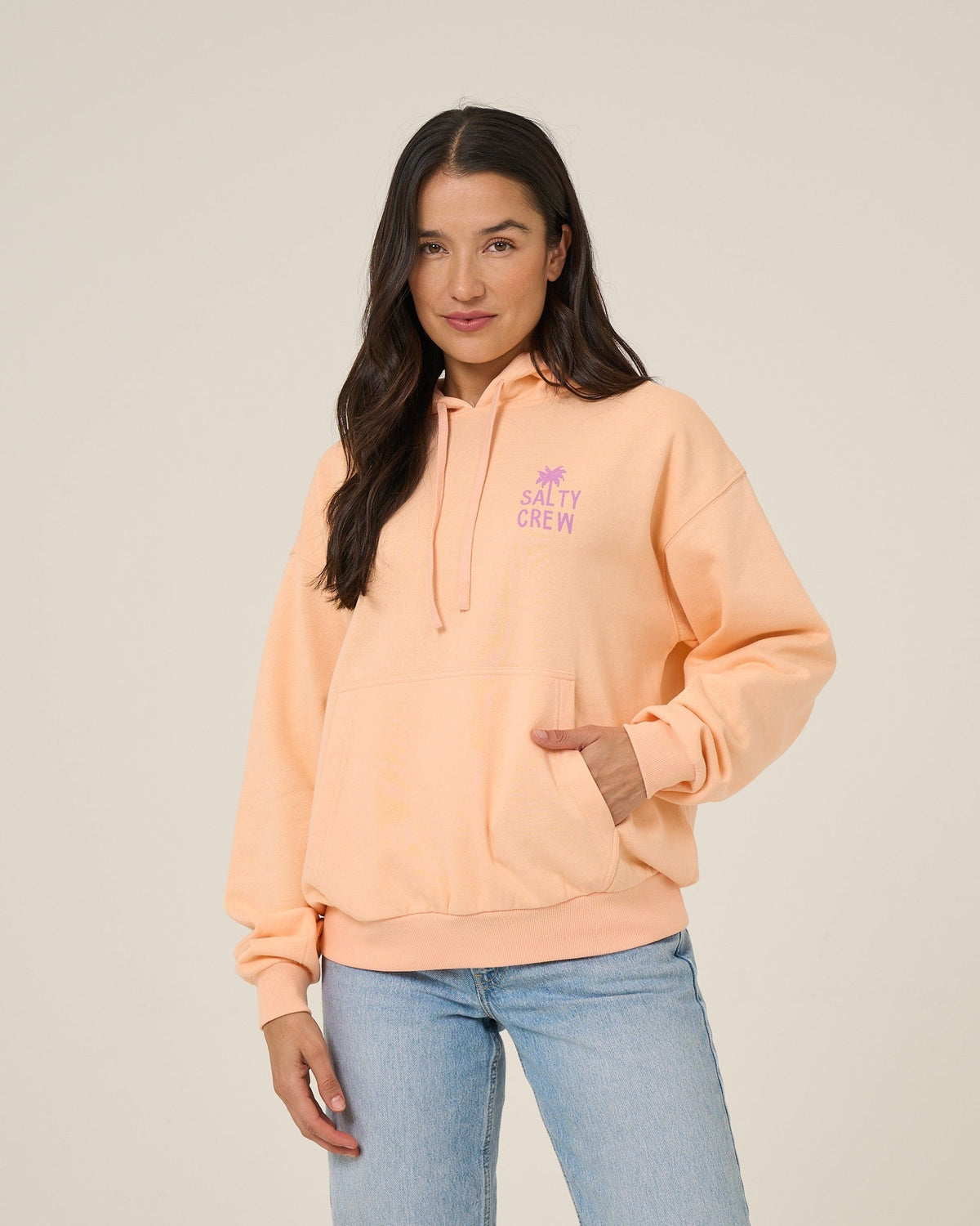Salty Crew RISE AND SMILE HOODIE - Apricot