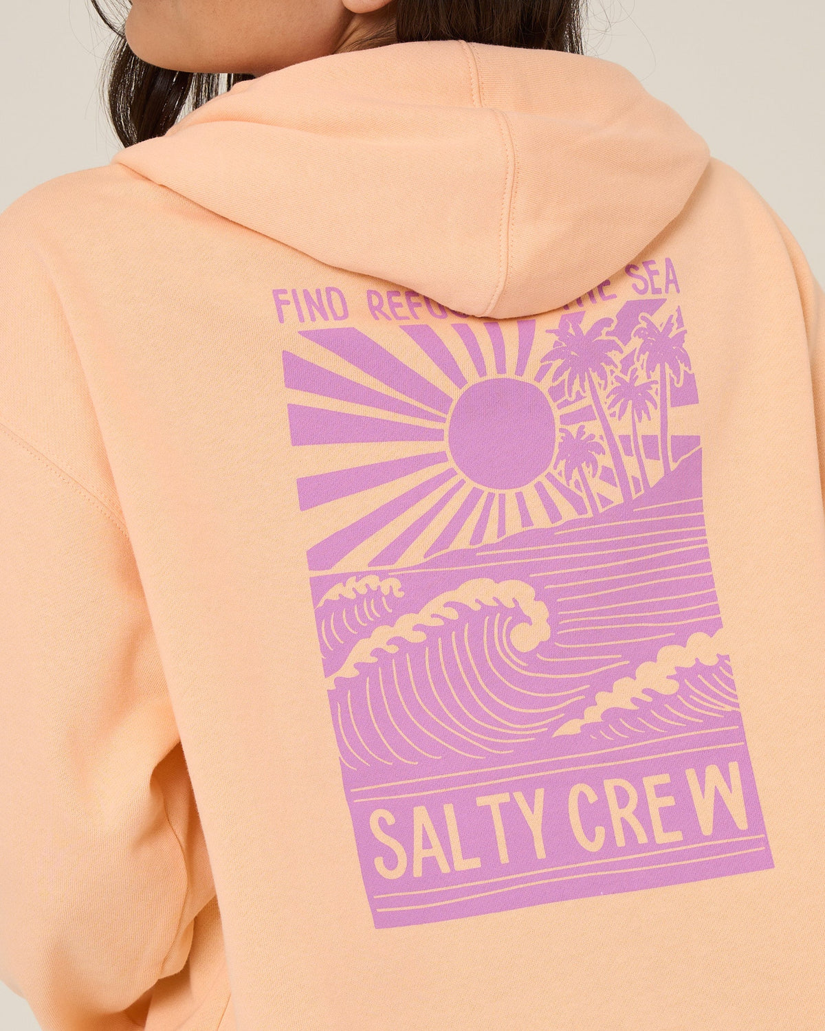 Salty Crew RISE AND SMILE HOODIE - Apricot