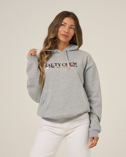 Salty Crew FLAG HOODIE - Athletic Heather