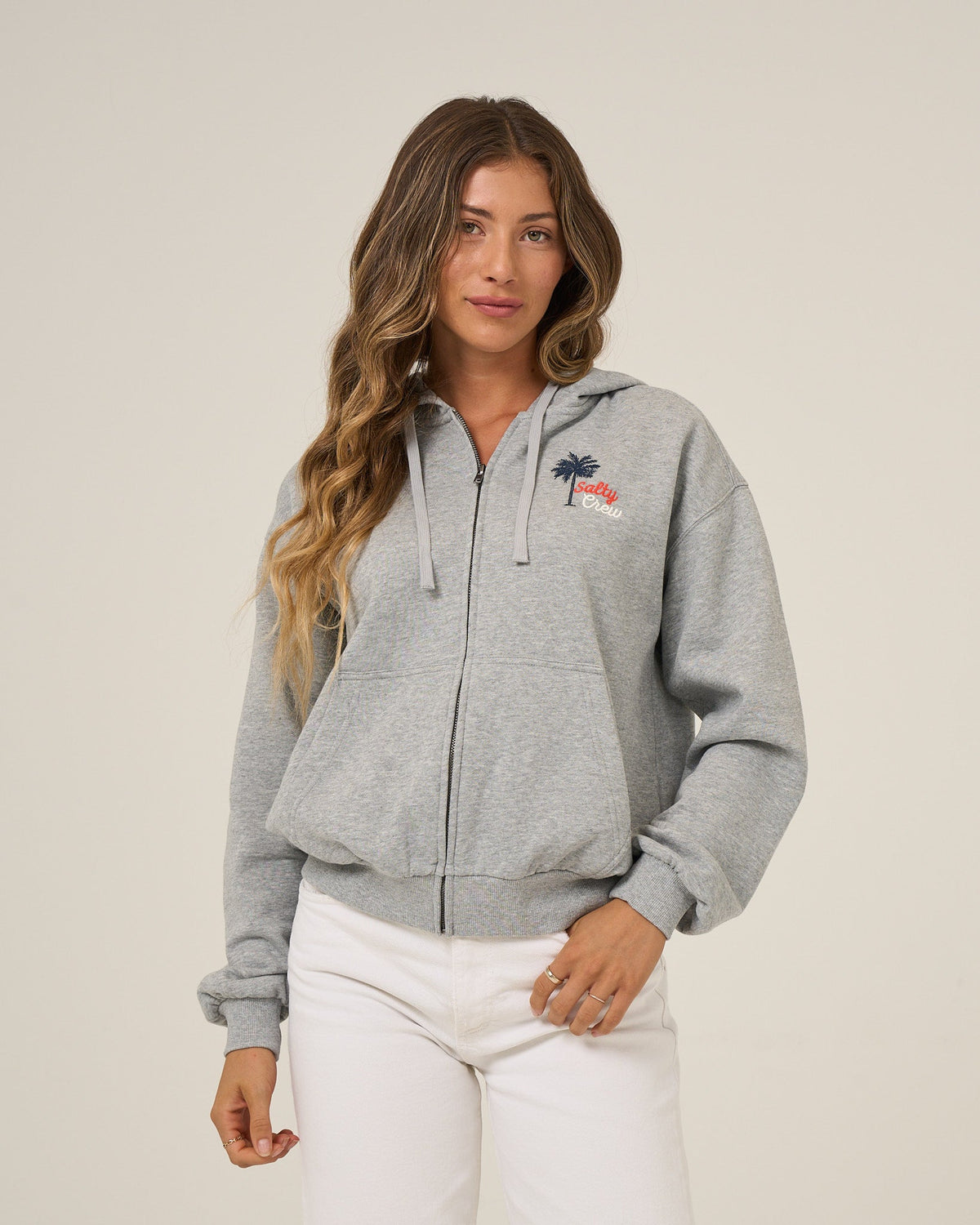 Salty Crew FIRST PLACE HOODED ZIP - Athletic Heather