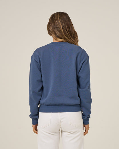 Salty Crew FISHING CLUB CREW FLEECE - Vintage Indigo