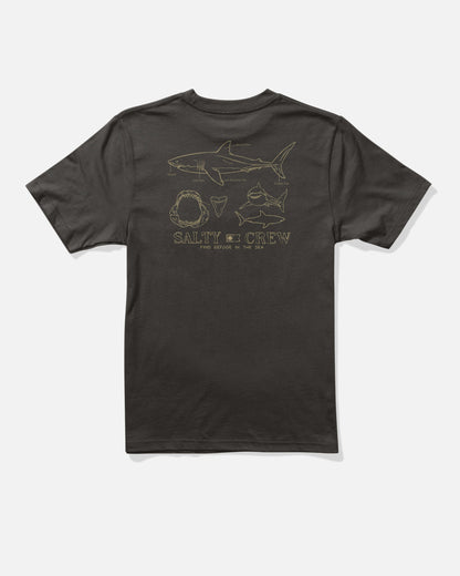 Salty Crew GREAT WHITE BOYS SS TEE - BLACK