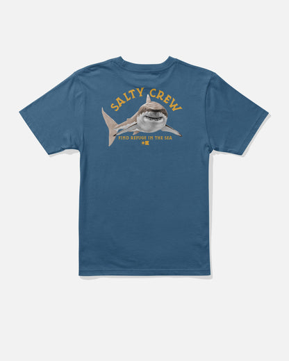 Salty Crew LURKING BOYS SS TEE - Cast Blue